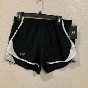 Under Armour Women's Black and White Athletic Shorts